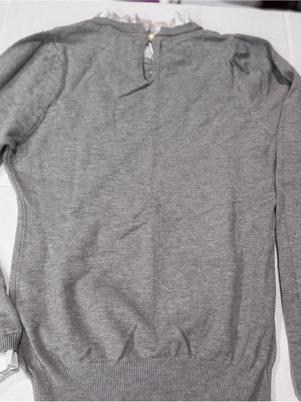 Ontwelfth Embellished Grey Crewneck Sweater - Picture 7 of 11